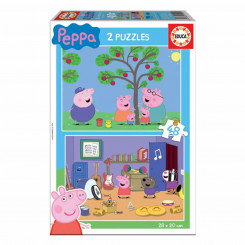 Laste pusle Educa Peppa Pig (2 x 48 pcs)