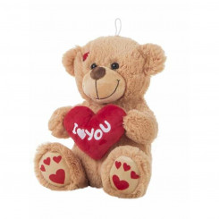 Soft toy I Love You Bear 25 cm Brown
