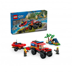 Игровой набор Lego 60412 Пожарная машина 4x4 со спасательной лодкой