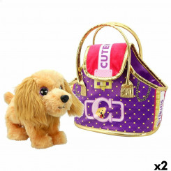 Soft toy Funville Cutekins Bags Dog 25 x 20 x 13 cm (2 Units)