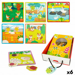 Children's puzzle Lisciani Touch plate 18 Pieces, parts 16 x 0.5 x 15 cm (6 Units)