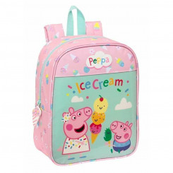 Рюкзак школьный Свинка Пеппа Мороженое Розовый 22 х 27 х 10 см