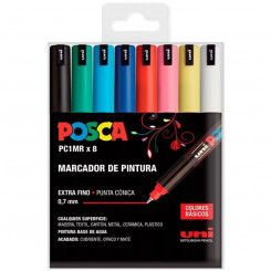 Set of markers POSCA PC-1MR Multicolor (8 Pieces, parts)
