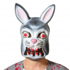 Mask Rabbit Bloody Gray 35 x 24 x 12 cm