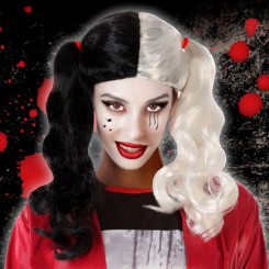 Halloween Wig Harley Quinn White