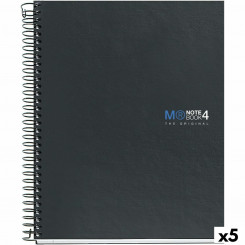 Notebook Miquelrius The Original Graphite Gray A5 160 Sheets (5 Units)