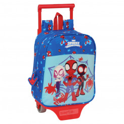 School bag with wheels Spidey Blue 22 x 27 x 10 cm