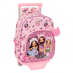 School bag with wheels Na!Na!Na! Surprise Fabulous Pink 28 x 34 x 10 cm