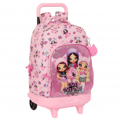 School bag with wheels Na!Na!Na! Surprise Fabulous Pink 33 X 45 X 22 cm