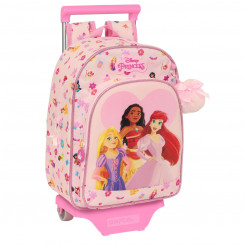 School bag with wheels Princesses Disney Summer adventures Pink 26 x 34 x 11 cm