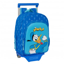 School bag with wheels Donald Blue 26 x 34 x 11 cm