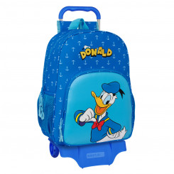 School bag with wheels Donald Blue 33 x 42 x 14 cm