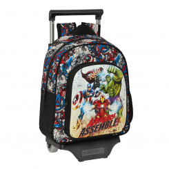 School bag with wheels The Avengers Forever Multicolor 27 x 33 x 10 cm