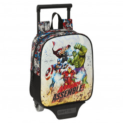 School bag with wheels The Avengers Forever Multicolor 22 x 27 x 10 cm