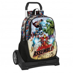 School bag with wheels The Avengers Forever Multicolor 32 x 44 x 16 cm