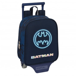 School bag with wheels Batman Legendary Navy blue 22 x 27 x 10 cm