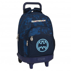 School bag with wheels Batman Legendary Navy blue 33 X 45 X 22 cm