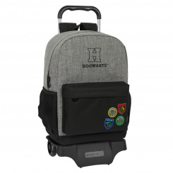 School bag with wheels Harry Potter House of champions Black Gray 30 x 43 x 14 cm