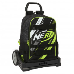 School bag with wheels Nerf Get ready Black 31 x 44 x 17 cm