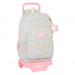 School bag with wheels BlackFit8 Blossom Multicolor 30 x 46 x 14 cm