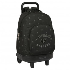 School bag with wheels Safta California Black 33 X 45 X 22 cm