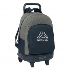 School bag with wheels Kappa Dark navy Gray Sea blue 33 X 45 X 22 cm