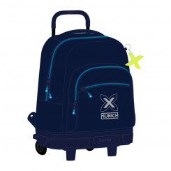 School bag with wheels Munich Nautic Navy blue 33 X 45 X 22 cm