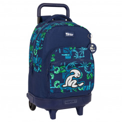 School bag with wheels El Niño Glassy Sea blue 33 X 45 X 22 cm
