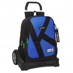 School bag with wheels Kelme Royal Blue Black 32 x 44 x 16 cm