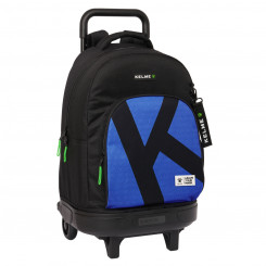 School bag with wheels Kelme Royal Blue Black 33 X 45 X 22 cm