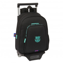 School bag with wheels FC Barcelona Black 27 x 33 x 10 cm