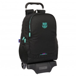 School bag with wheels FC Barcelona Black 32 x 44 x 16 cm
