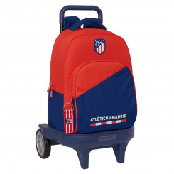 School bag with wheels Atlético Madrid Blue Red 33 X 45 X 22 cm