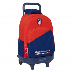School bag with wheels Atlético Madrid Blue Red 33 X 45 X 22 cm