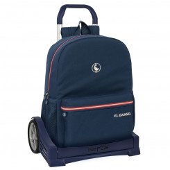 School bag with wheels El Ganso Classic Navy blue 32 x 43 x 14 cm