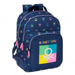 School backpack Benetton Cool Sea blue 32 x 42 x 15 cm