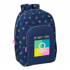 School backpack Benetton Cool Sea blue 30 x 46 x 14 cm