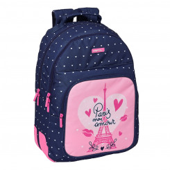 School backpack Safta Paris Pink Sea blue 32 x 42 x 15 cm