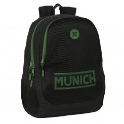 School backpack Munich Caviar Black 32 x 44 x 16 cm