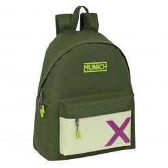 School backpack Munich Bright khaki Green 33 x 42 x 15 cm