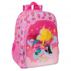 School backpack Trolls Pink 33 x 42 x 14 cm
