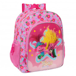 School backpack Trolls Pink 32 X 38 X 12 cm