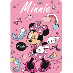 Blanket Minnie Mouse Me time 100 x 140 cm Light pink Polyester