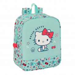 Children's backpack Hello Kitty Sea lovers Turquoise blue 22 x 27 x 10 cm