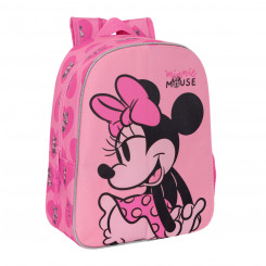 Laste seljakott Minnie Mouse Loving Roosa 26 x 34 x 11 cm