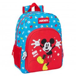 Школьный рюкзак Mickey Mouse Clubhouse Fantastic Blue Red 33 x 42 x 14 см