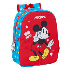 School backpack Mickey Mouse Clubhouse Fantastic Blue Red 26 x 34 x 11 cm