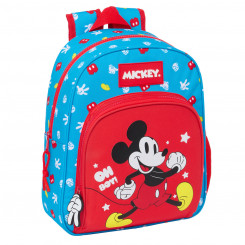 School backpack Mickey Mouse Clubhouse Fantastic Blue Red 28 x 34 x 10 cm