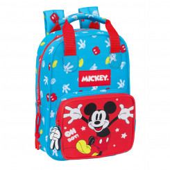 Школьный рюкзак Mickey Mouse Clubhouse Fantastic Blue Red 20 x 28 x 8 см