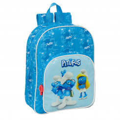 School backpack Los Pitufos Blue 26 x 34 x 11 cm